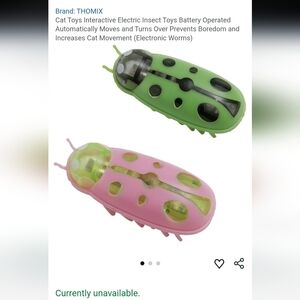 NWT Purple and Pink Robotic Battery Powered Bug Beetle Cat Toy Set X4
